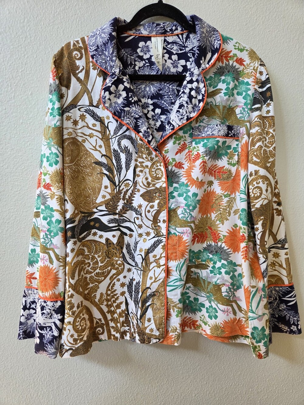 Cally Conway For Anthropolgie Flannel Sleep Shirt Size Medium